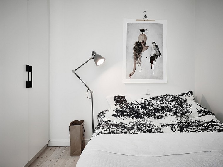 Skandinavski dekor nordijski zidni dekor spavaće sobe bijeli