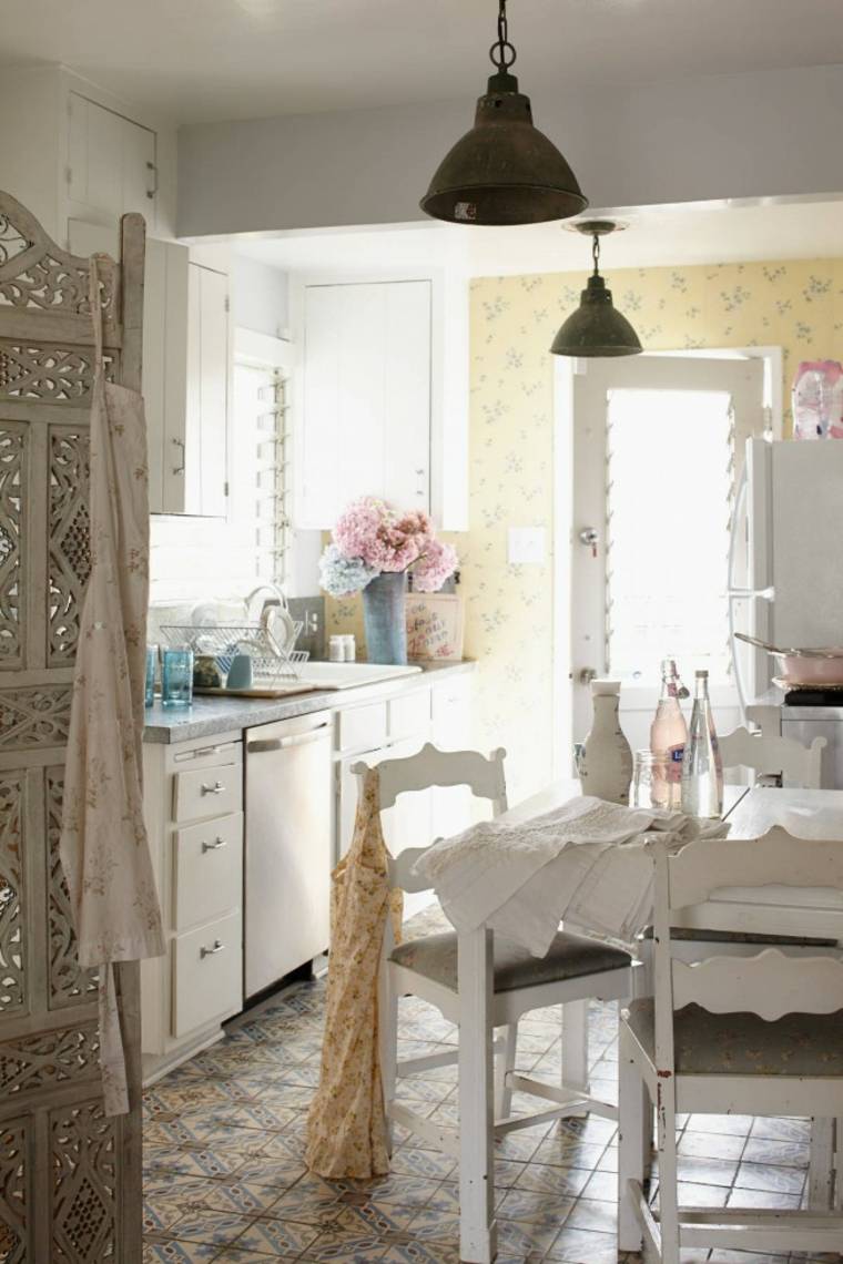 Ideja marokanskih pločica Shabby chic kuhinje