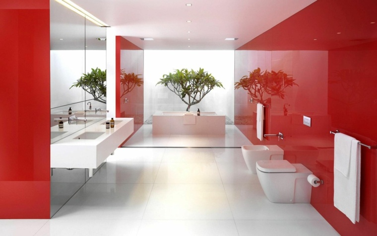 赤いトイレトイレの装飾