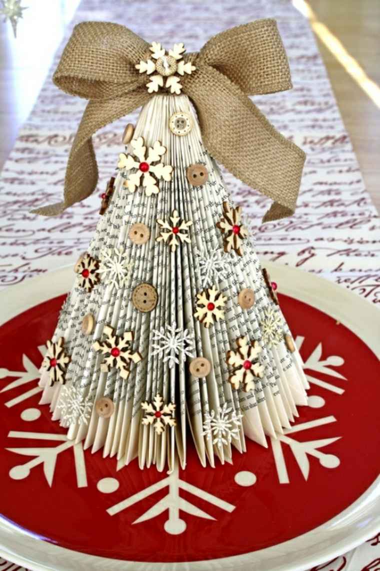 Idea originale per decorazioni natalizie in carta fai-da-te a buon mercato