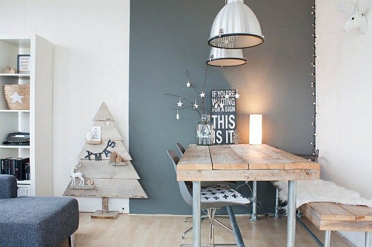díszítse házát karácsonyra kortárs design ötlet étkezőasztal