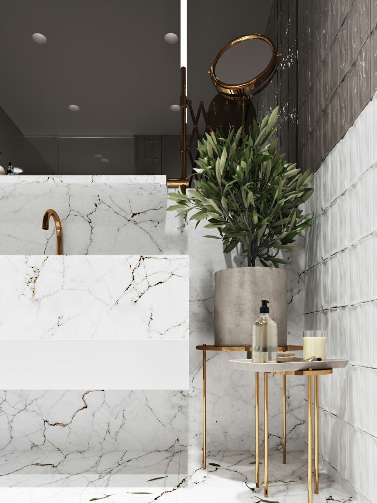 decora il tuo appartamento elemento-d'oro-tavolo-da-bagno