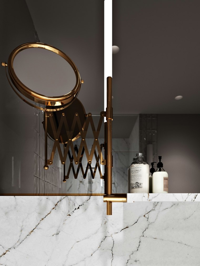 decorare il tuo appartamento golden-elemento-specchio-bagno