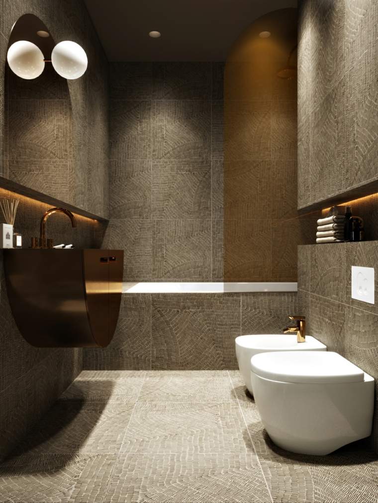 金色の要素-浴室-虚栄心であなたのアパートを飾る
