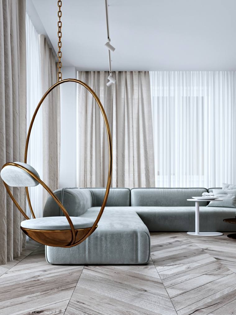 decora il tuo appartamento golden-element-swing-chair