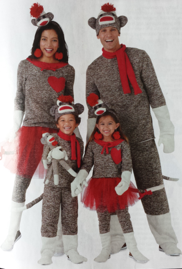 beždžionių šeimos kostiumo Helovino idėja