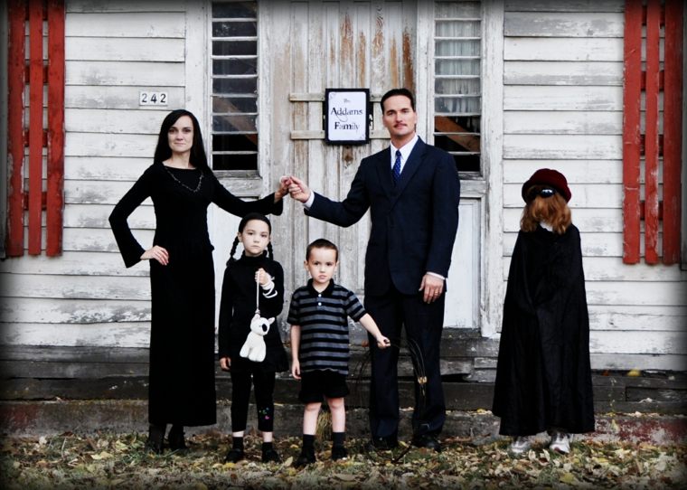 Helovinas kostiumas šeimos idėja šeimos addams
