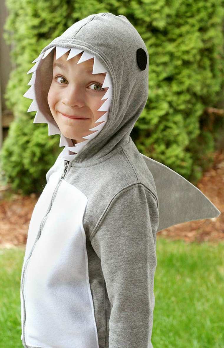 Idea tessuto squalo costume bambino fai da te