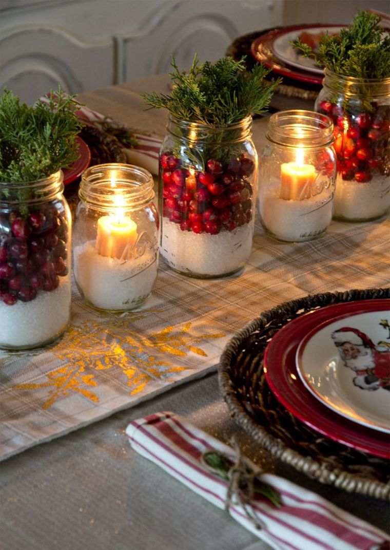 クリスマス-テーブル-装飾-ランタン-日曜大工