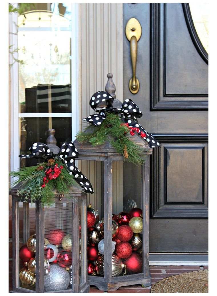 クリスマス-装飾-屋外-ランタン-ツリー-ボール