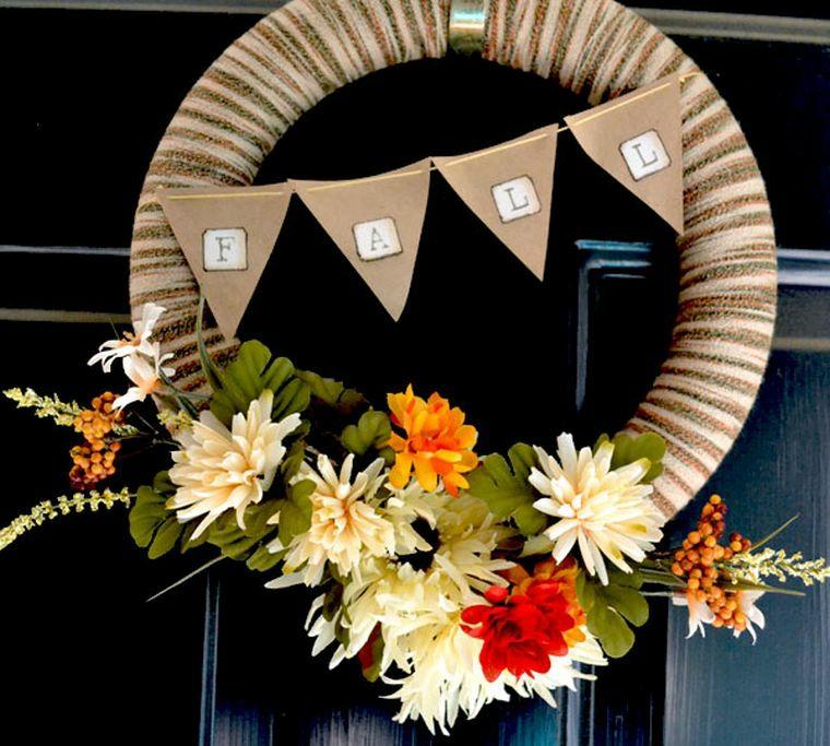 rudens durų dekoravimo idėjos