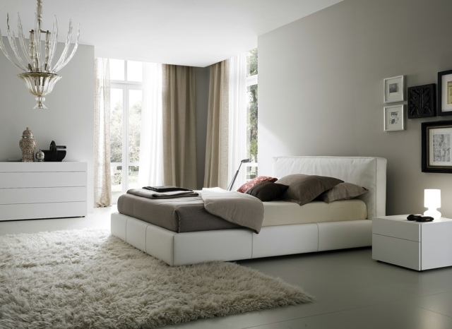 camera da letto di design del tappeto
