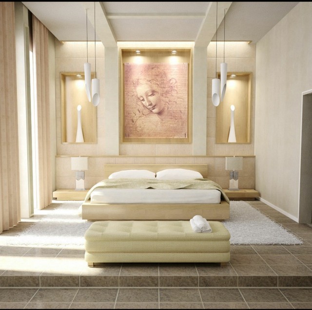 stolna umjetnost spavaća soba DIY dizajn