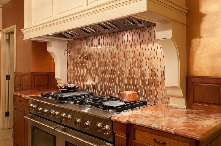 現代的なキッチンモダンなデザインの銅のアイデア