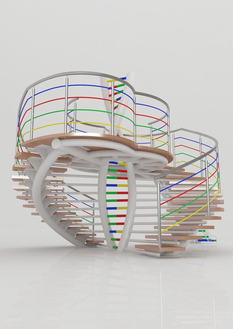 Modernaus dizaino laiptai šiuolaikinio interjero mediniai laiptai