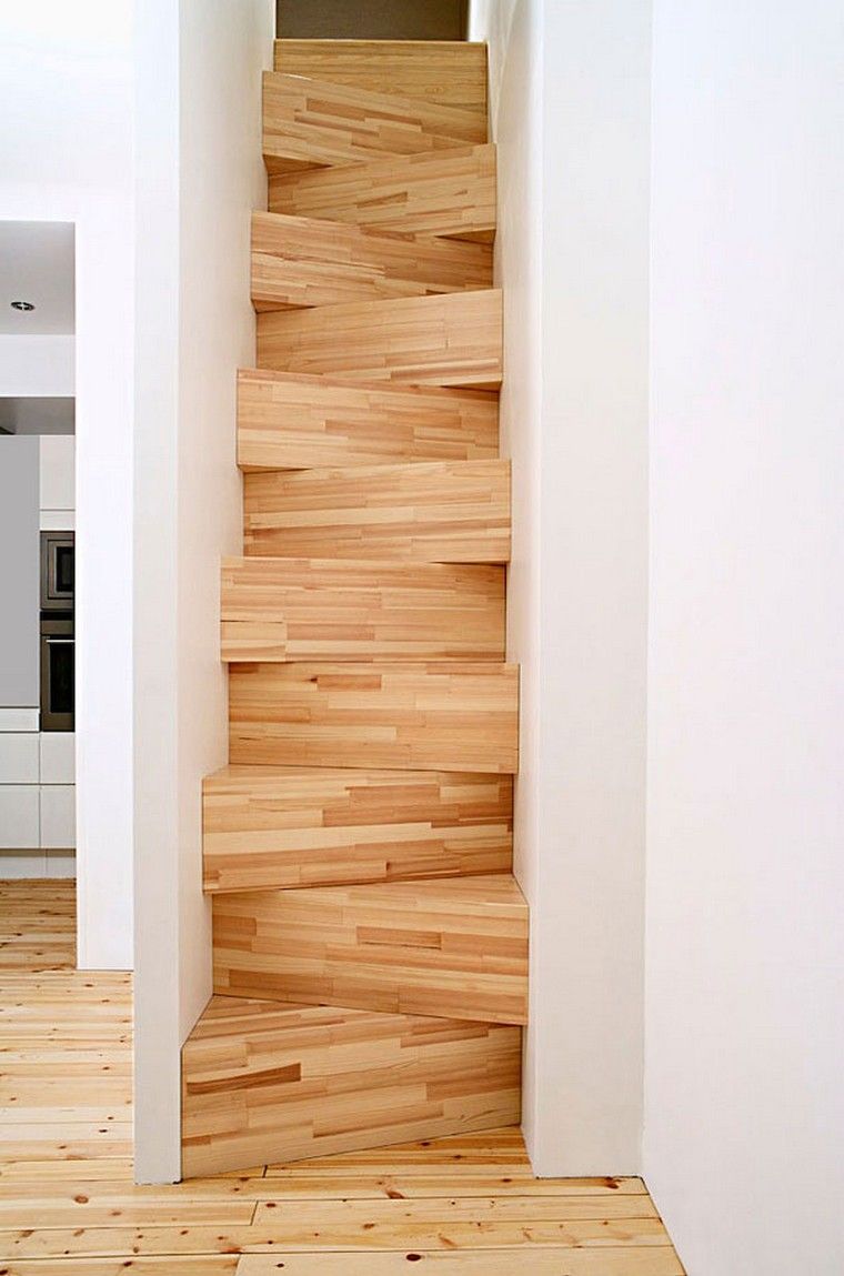 regeneruotų medinių laiptų modernus interjero idėja šiuolaikinių laiptų pušies dėžių idėja