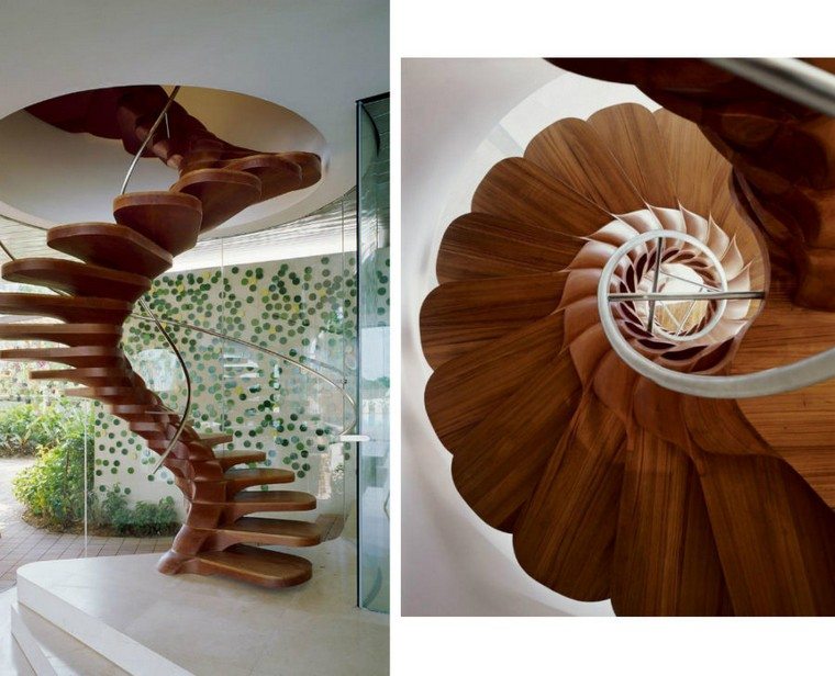 belső fa lépcső csigalépcső csigalépcső fa design