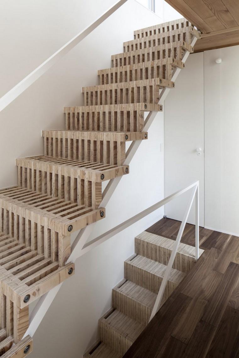 belsőépítészet modern fa lépcső trend lakás ötlet