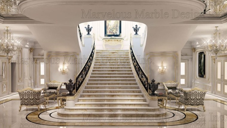 scala di marmo di lusso