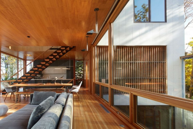 modern design fa lépcsők