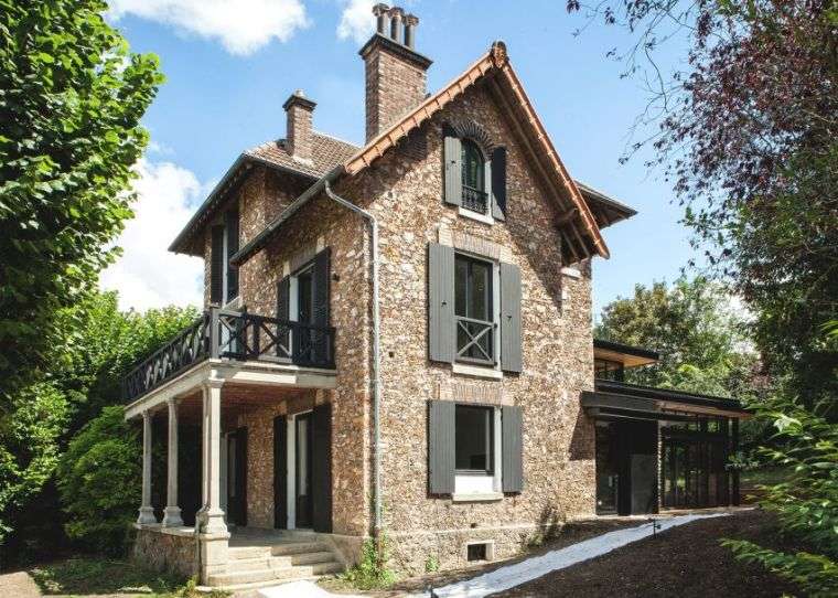 ideje za verandu kuća elegantna kamena fasadna kuća