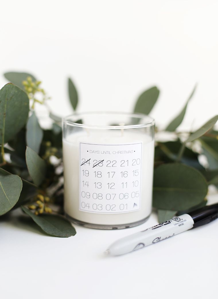 žvakė „pasidaryk pats“ Kalėdų Advento kalendorius
