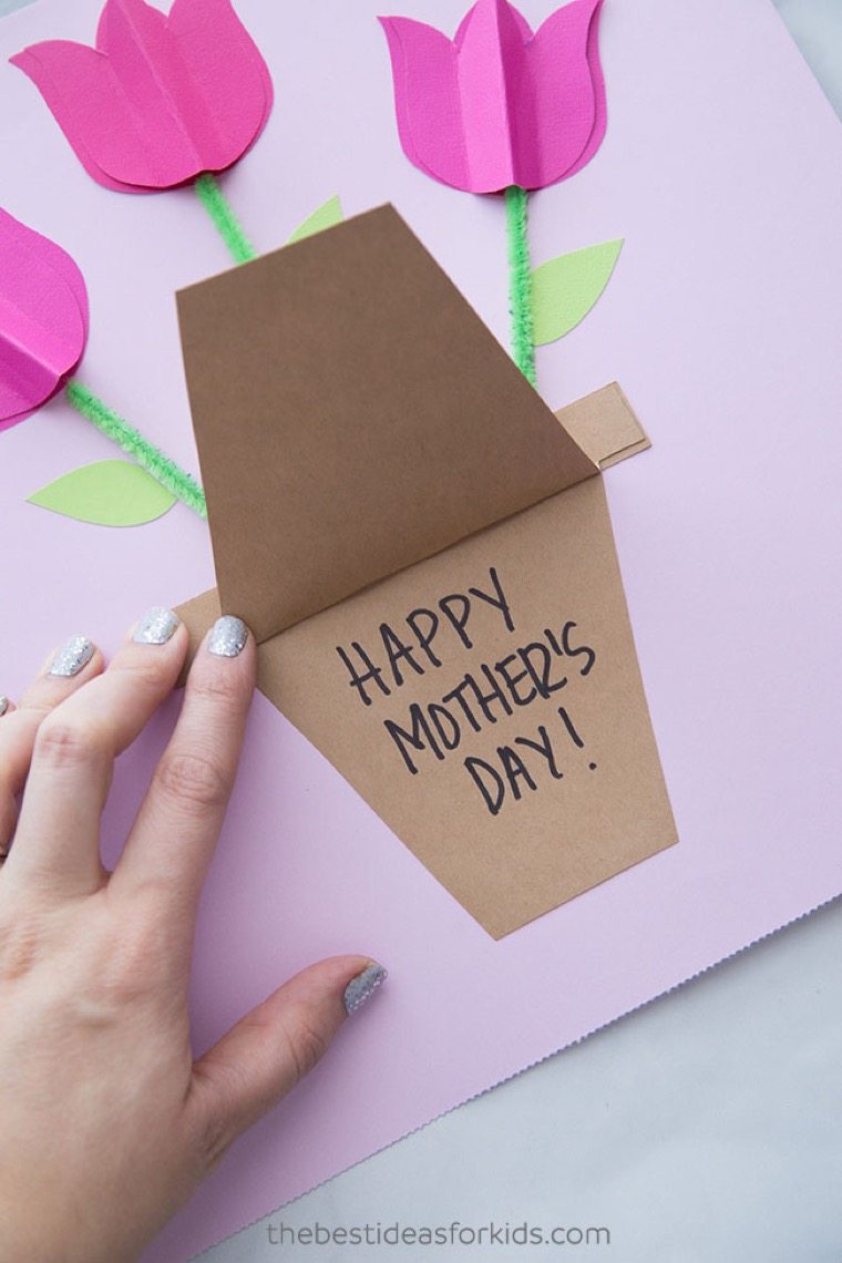 modello di carta per la festa della mamma