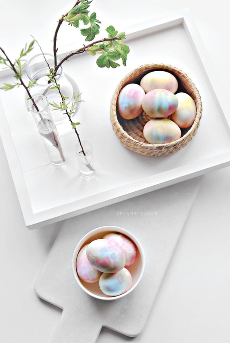 Decorazioni pasquali uova colorazione pianta idea decorazione d'interni