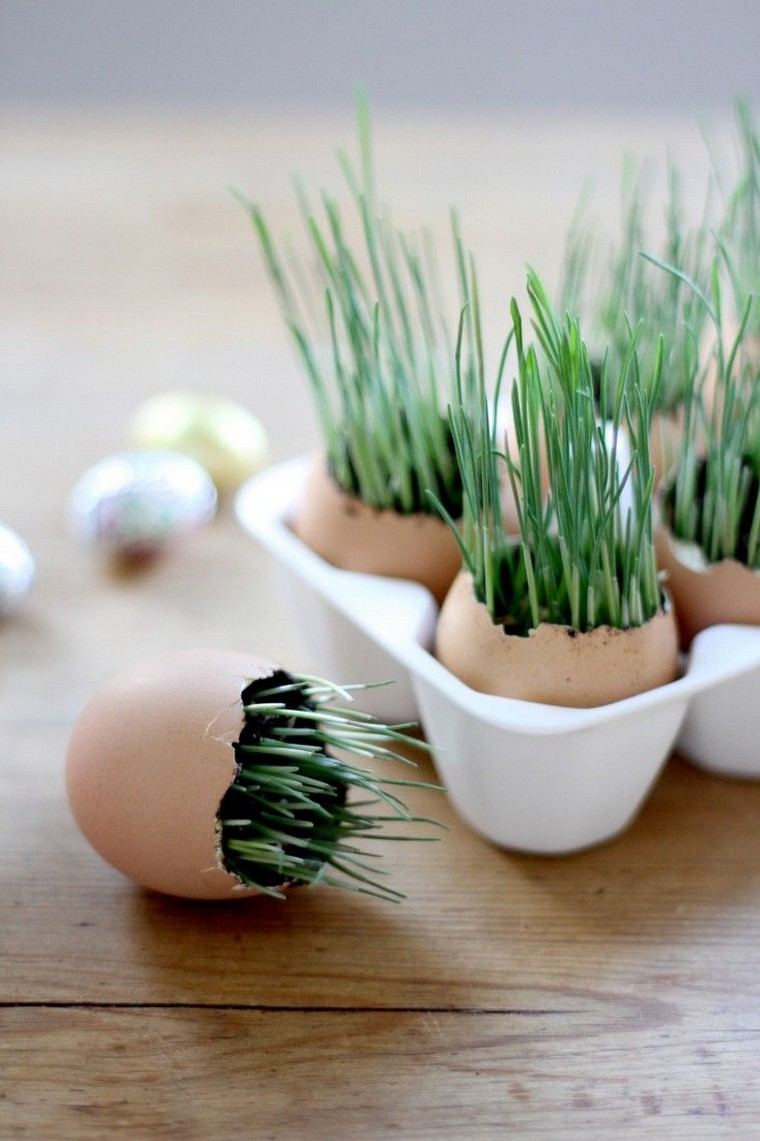 Idee per decorare le uova di Pasqua con piante idee originali per l'arredamento della casa