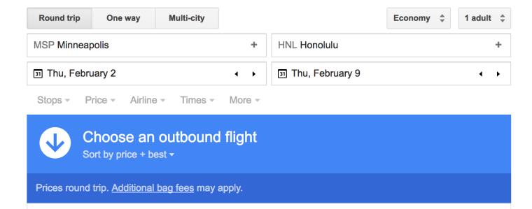 A Google járatai dátumok-idők-repülési úticél
