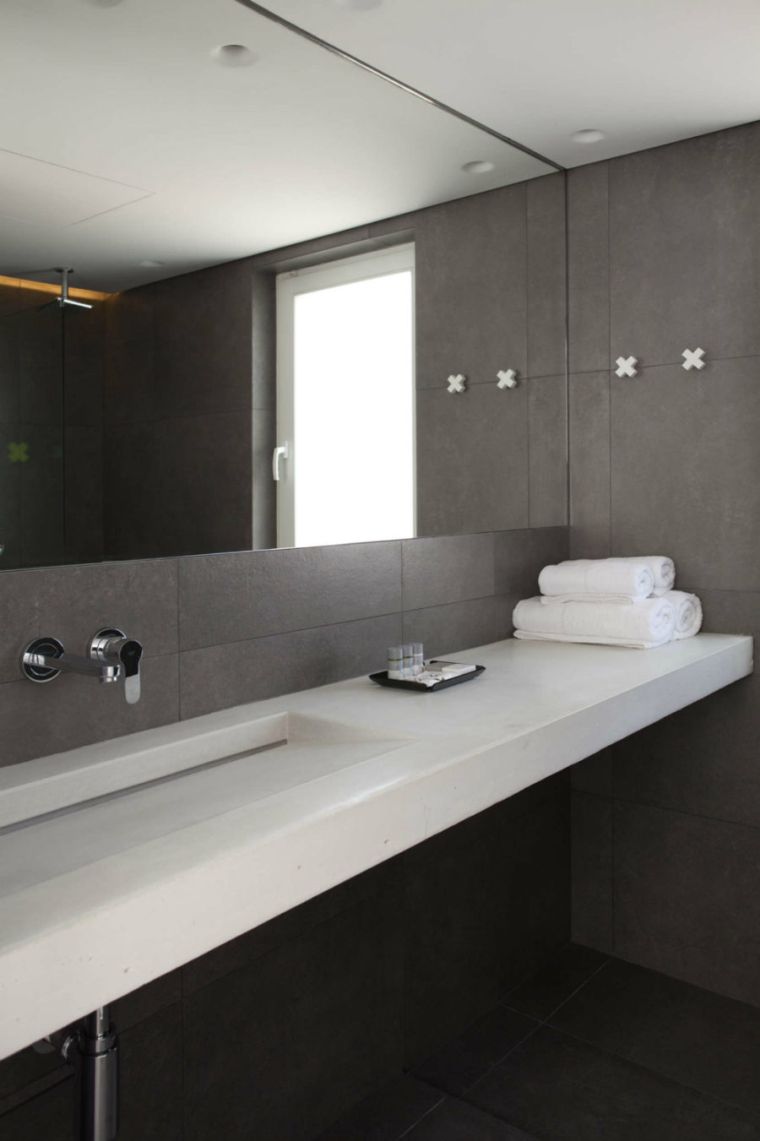 veliki suvremeni dizajn ogledala moderan dizajn kupaonice bijeli umivaonik