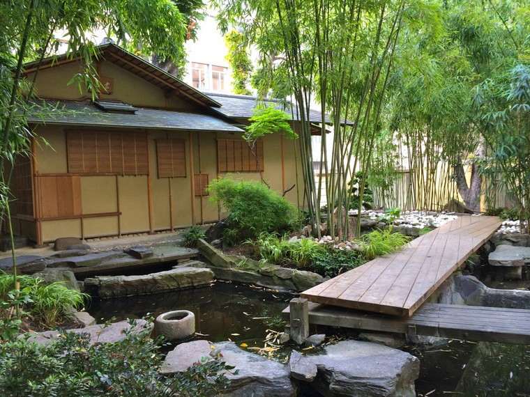 Japanski vrt izvan zen ideje vodeni lavabo kameni vrt deco
