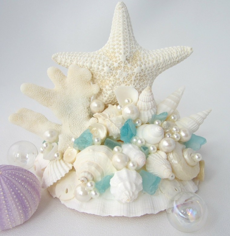 decorazioni per matrimoni con torta di stelle marine