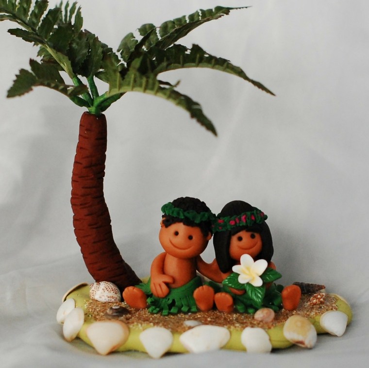 decorazioni per matrimoni con torta hawaiana