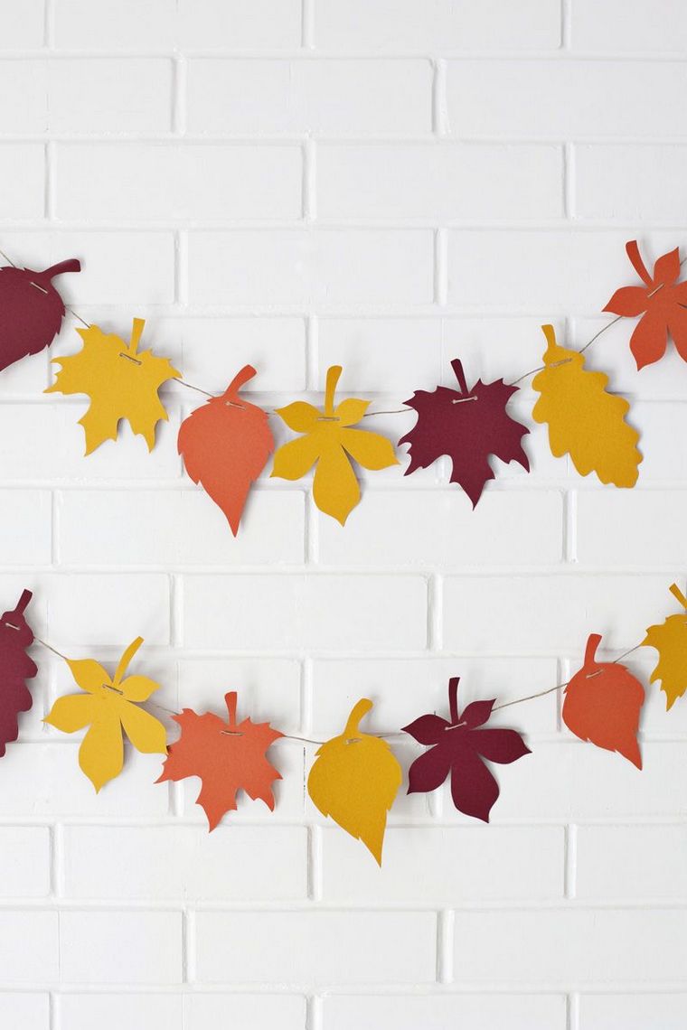 紅葉の壁の装飾