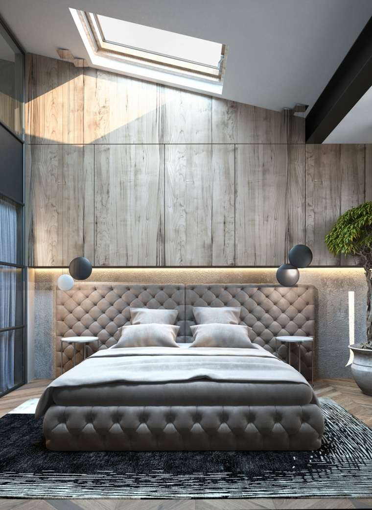 デザイン寝室スペースアイデアベッドクッションモダンな家具