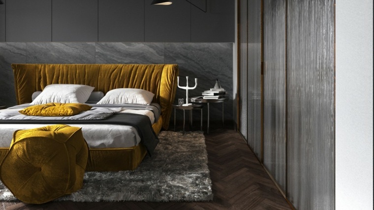 camino camera da letto design moderno idea trendy