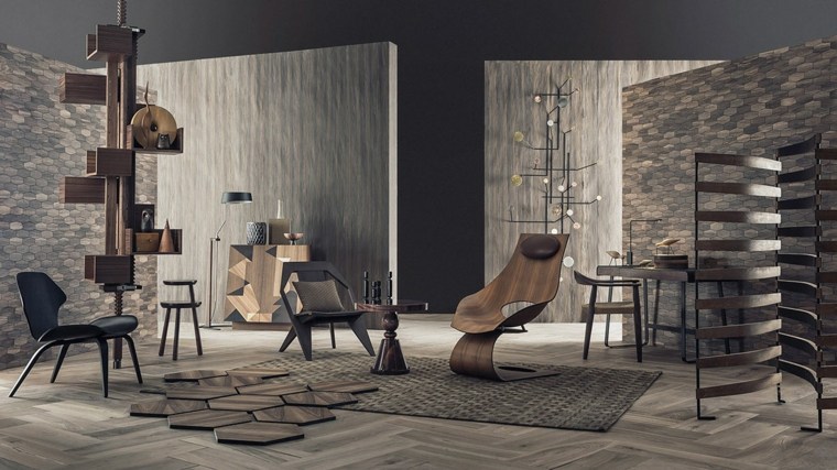 modern nappali belső falburkolat skandináv design tiszta vonalak