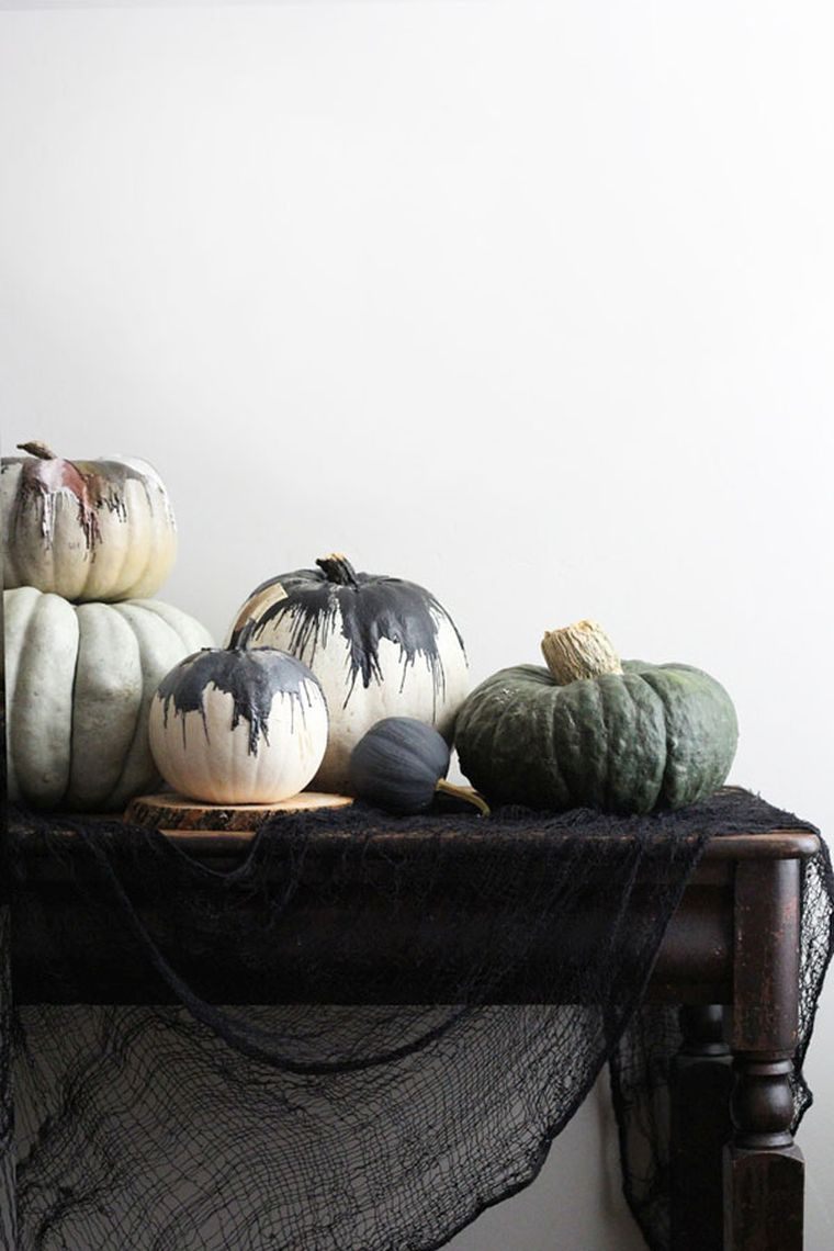 Halloween deco facile-fai-da-te-zucca-nero