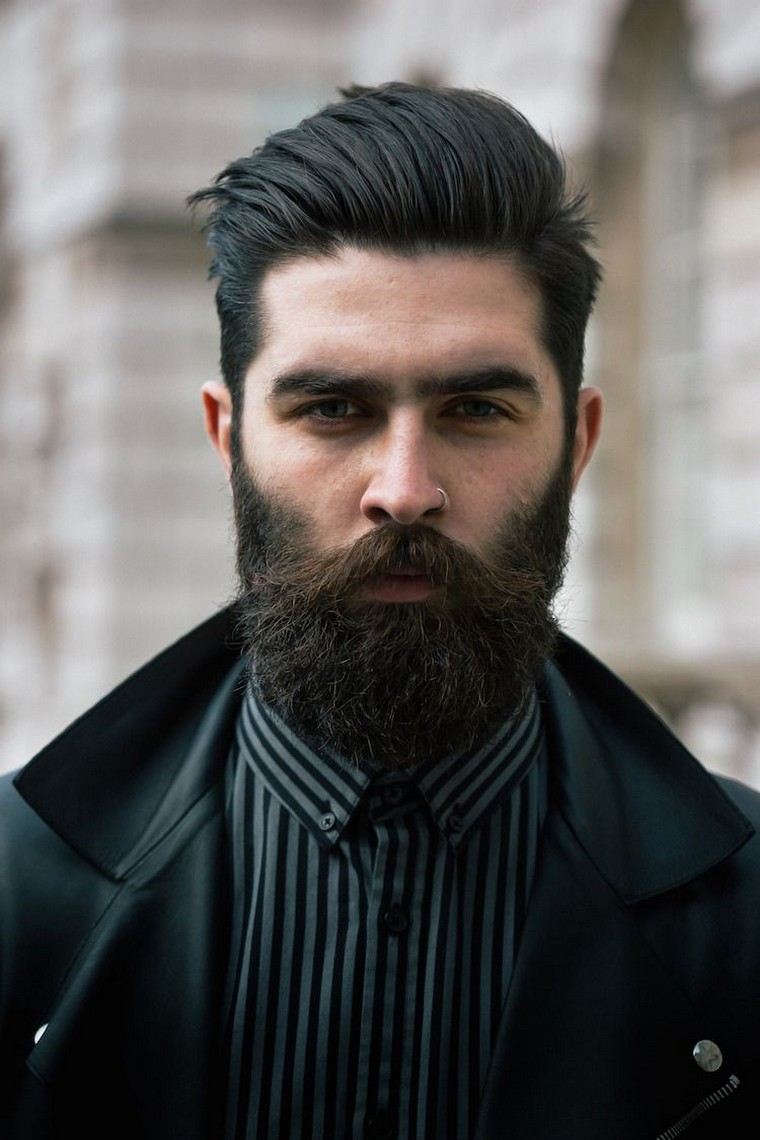 uomo barba look stile idea taglio di capelli