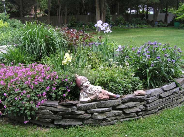 idea composizioni floreali di bordo giardino deco