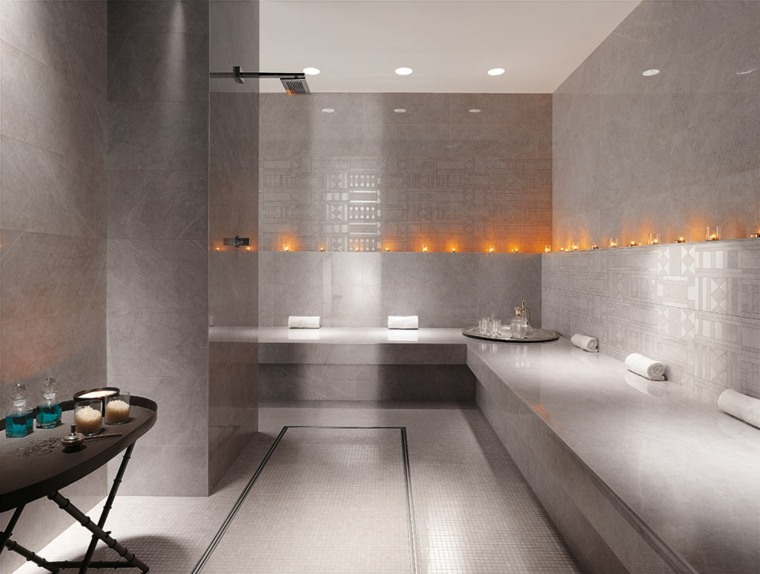 moderne ideje dizajna interijera kupaonice ideje za ukrašavanje smeđeg stola