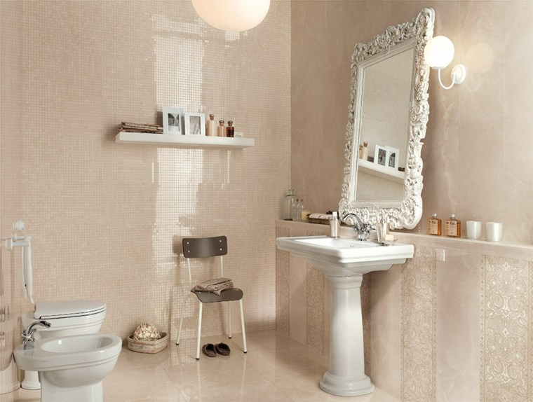 moderna luksuzna kupaonska pločica ideja ogledalo umivaonik dizajn wc police