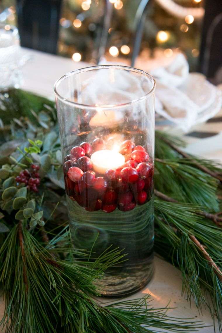 Karácsonyi középpontú lámpa-gyertya-diy-deco-asztalok-ünnepség