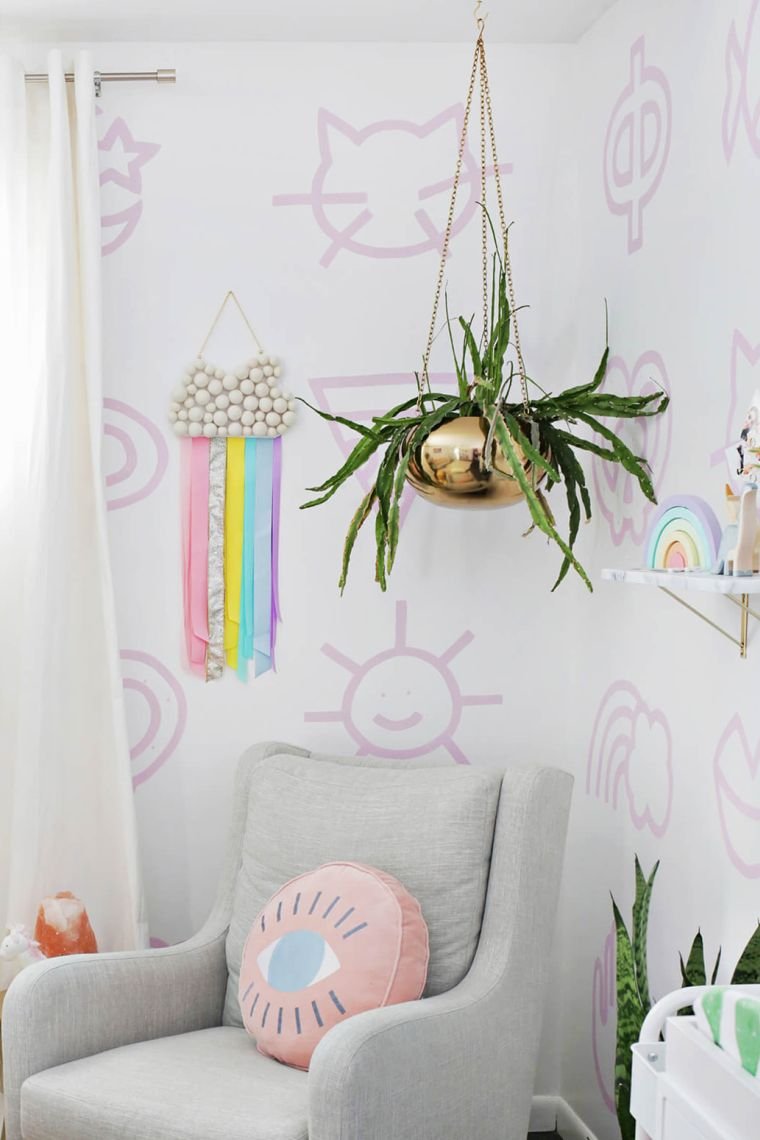 viseća svjetiljka za unutarnju dekoraciju biljaka u dječjoj sobi