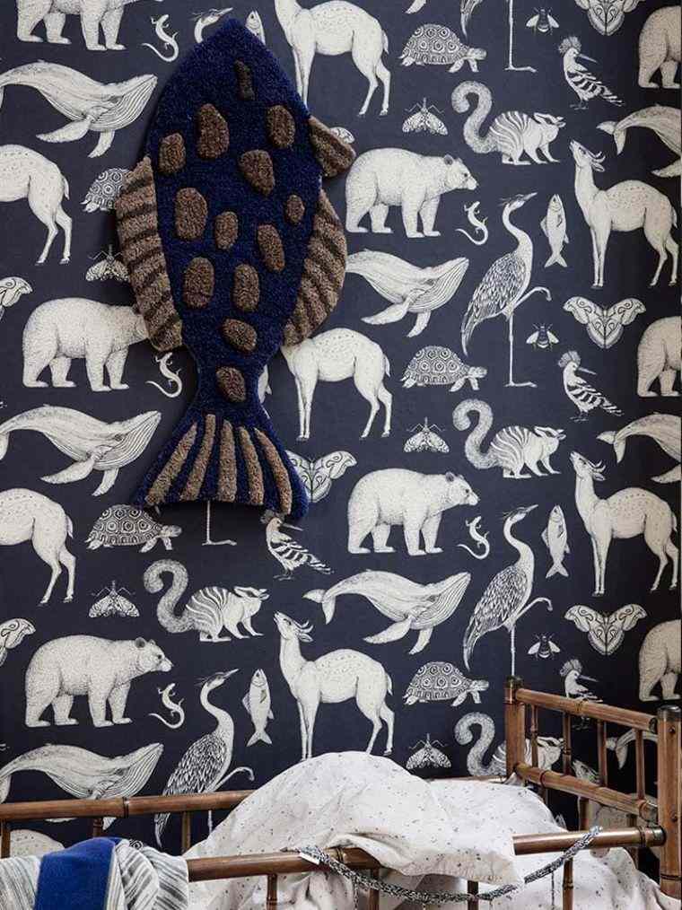 子供部屋の壁の装飾動物の壁紙