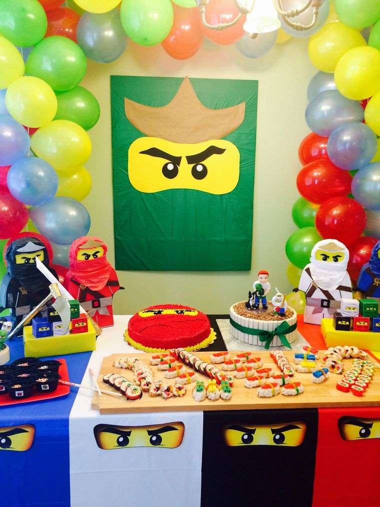 Lego ninjago születésnapi dekorációs ötlet