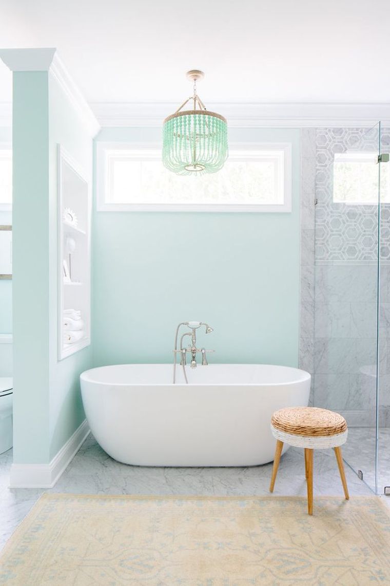 idea di colore blu-bagno-dipingere-decorazione