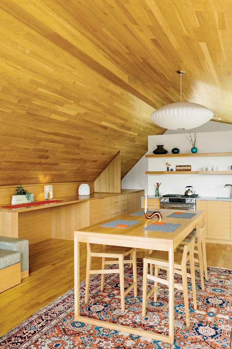 Idee per decorare la cucina in legno Design per la sala da pranzo in legno di un piccolo appartamento
