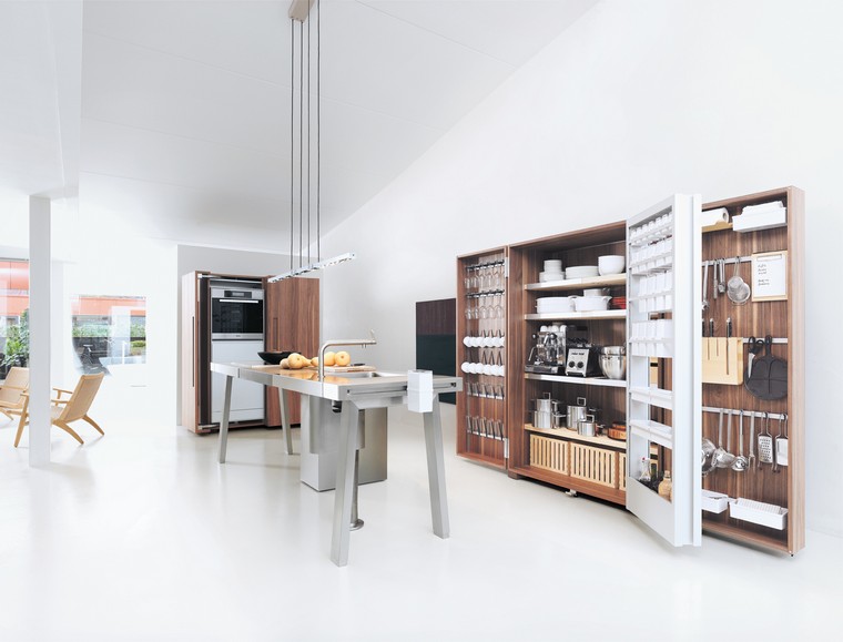 cucina isola idea design lampada sospensione pensile cucina open space